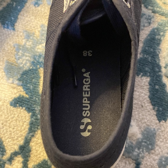 EUC - Navy Superga Platform Sneakers Size 38 (7.5) - Picture 7 of 8